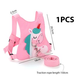1 x Pink Lead, Adjustable Baby Bridle, Safety Belt for Walking, Children's Toddler Rope, Suitable for Children for Walking and Traveling.