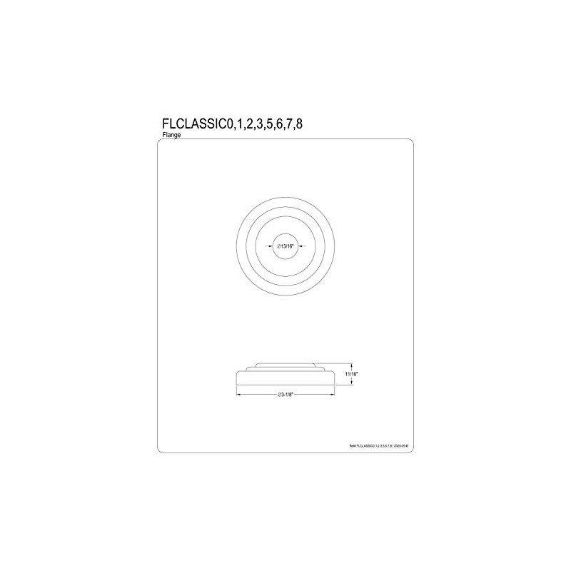 Kingston Brass FLCLASSIC0 Made to Match 3/4-Inch Decor Escutcheon, Matte