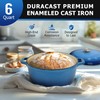 Mueller 6qt Enameled Cast Iron Dutch Oven, Heavy-Duty Casserole and