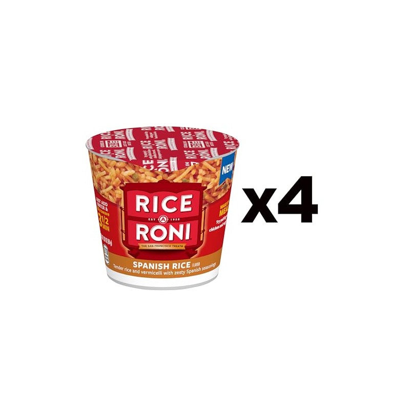 Rice-A-Roni Cups, Spanish Rice, 2.11 Oz, 4 Pack