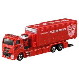 Takara Tomy Tomica Long Type Tomica No. 121 Ichihara City Fire Department Scrum Force Mini Car, Toy, Ages 3 and Up