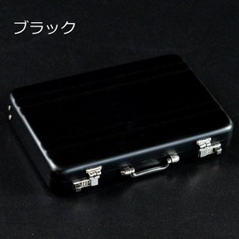 LTG a7993222 Card Case, Business Card Case, Attache Case, Aluminum Alloy, Lightweight, Thin, Holds 30 Cards, Black