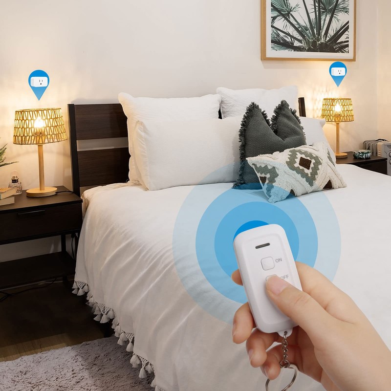 DEWENWILS Indoor Remote Control Outlet, Wireless Remote Light Switch, No