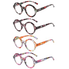 Bevi Ladies Stylish Reading Glasses Round Reader with Spring Hinges Great Value Glasses Readers for Women 2948 (3.00)