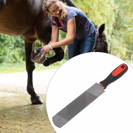 Fockety Hoof Rasp, 8" Horseshoe File, Carbon Steel, Blacksmith File Tool, Hoof Forging Rasp with Handle, Hoof Cutting Tool for Horse Goat and Pig Hooves Repair