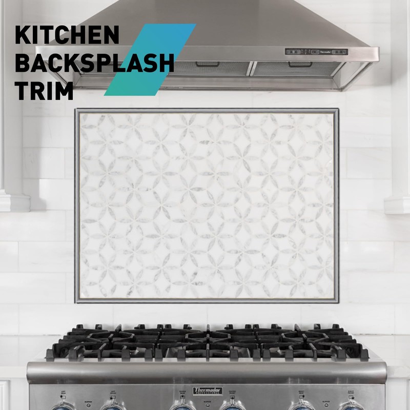 FCSOTSPS 20Pack Tile Edge Trim,12''x0.4'' Peel and Stick Aluminum Backsplash