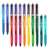 Vanstek 18 Colors Retractable Erasable Gel Pens Clicker, Fine Point(0.7),