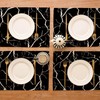 Kiatuniya Placemats Spring Black and White Washable Modern Place Mats