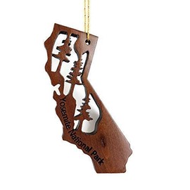 California State Christmas Ornament Yosemite National Park Made in USA California Redwoods Handmade