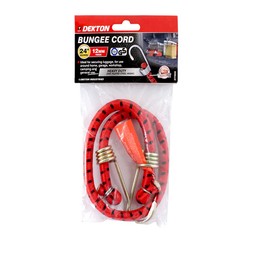 Dekton 24" x 12MM Heavy Duty Bungee Cord | Ideal for Securing Luggage, Home, Garage, Workshop & Camping | Heavy Duty Zinc Plated Steel Hooks | Versatile for General Use | Durable Construction