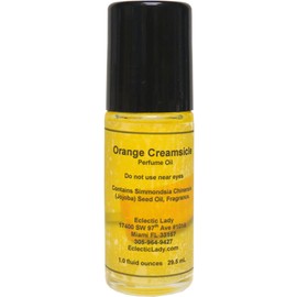 Orange Creamsicle Perfume Oil, 1.0 Oz Portable Roll-On Fragrance with Long-Lasting Scent, Delightful Essential Oils and Jojoba Oil For Daily Use