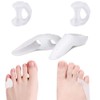 足指 パッド（4個セット ホワイト） 小指サポーター 足指 保護キャップ シリコン 小指用ブレース 小指広げる 足の小指保護