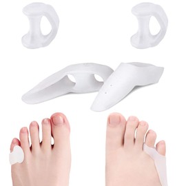 足指 パッド（4個セット ホワイト） 小指サポーター 足指 保護キャップ シリコン 小指用ブレース 小指広げる 足の小指保護 ジェルパッド