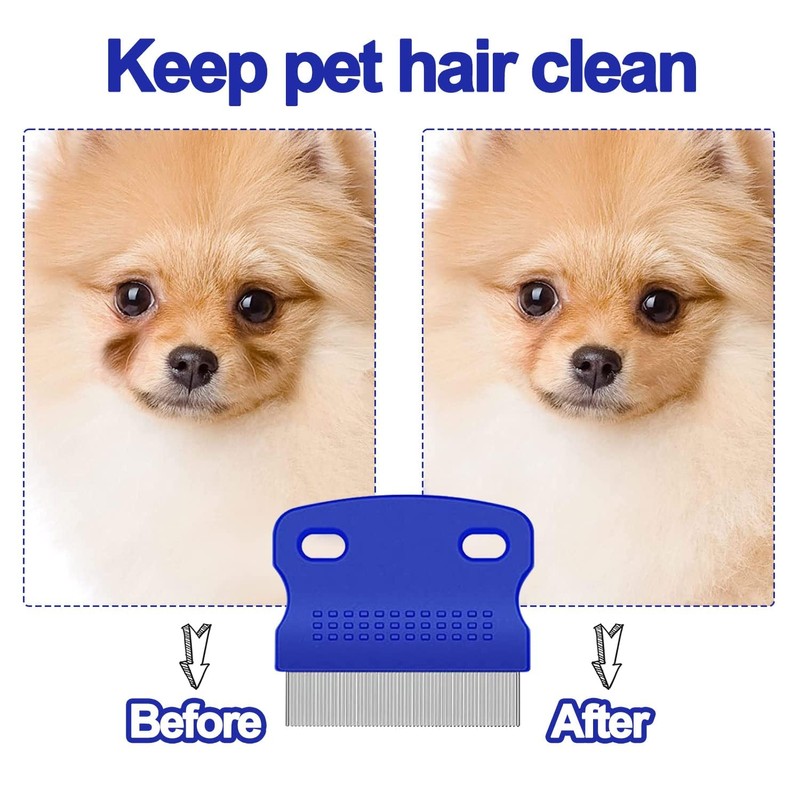 3 PCS Pet Flea Comb Set, Fine Teeth Cat Dog