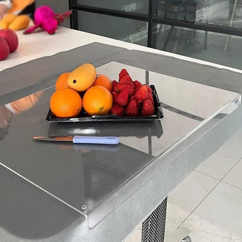 Clear Cutting Board for Kitchen with Lip with Non Slip