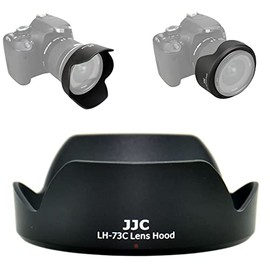 JJC Reversible Lens Hood Shade Protector for Canon EF-S 10-18mm f/4.5-5.6 is STM Lens on Camera Rebel T7i T8 T7 T6S T6i T5i T5 SL3 SL2 EOS 90D 80D 77D 70D 7D Mark II Replaces Canon EW-73C Lens Hood