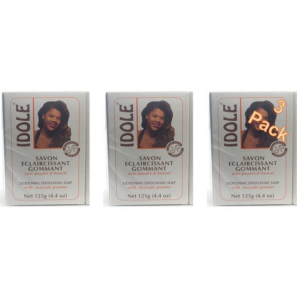 Idole Idole Exfoliating Soap with Avocado Seed Powder, 3-Pack, Net