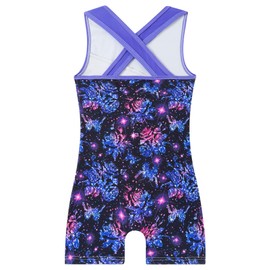 Kinberr Girls Gymnastics Outfit Quick Dry One Piece Bodysuit Outfit Butterfly Dance Leotards with Shorts for Performence