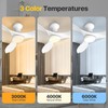 Ensenior 52 Inch Ceiling Fans with lights Remote Control, Flush