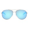 Piranha Luther Aviator Sunglasses with Silver Frames and Mirrored Blue