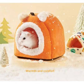 Guinea Pig Bed Winter Warm Cozy Guinea Pig Hideout Washable Bunny Bed Small Animal Bed for Chinchilla, Hamsters, Hedgehog