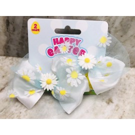 Tulle 2ct Happy Easter Organza Printed Tulle Bows