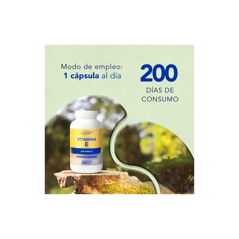Vitamina E + Omega 3 Antioxidante | 200 Cápsulas |