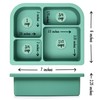 PrimaStella Snacktainer Silicone Bento Box - Leak-Proof Lunch Box for