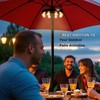 Umbrella Lights Outdoor Patio, Rechargeable Cordless with Dimmer &Timer, 8