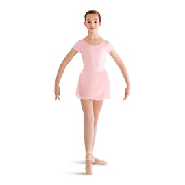 Bloch Dance Girls Prisha Short Sleeve Leotard Dress, Candy Pink, Size 8-10