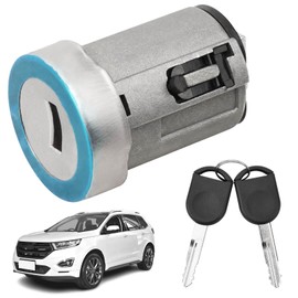 RAMATA Ignition Switch Lock Cylinder with 2pcs Transponder Chip Keys Fit for Ford F150 F250 F350 Focus Escape Mustang Lincoln Mercury & Mazda Models Replace#924-717 4L3Z11582BB