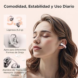 UGREEN Audfonos Inalmbricos Bluetooth 5.4 30 Horas Duracin, Audfonos Odo Abierto 12mm Diafragmas con ENC Admite Carga Rpida, Open-Ear Compatible con  