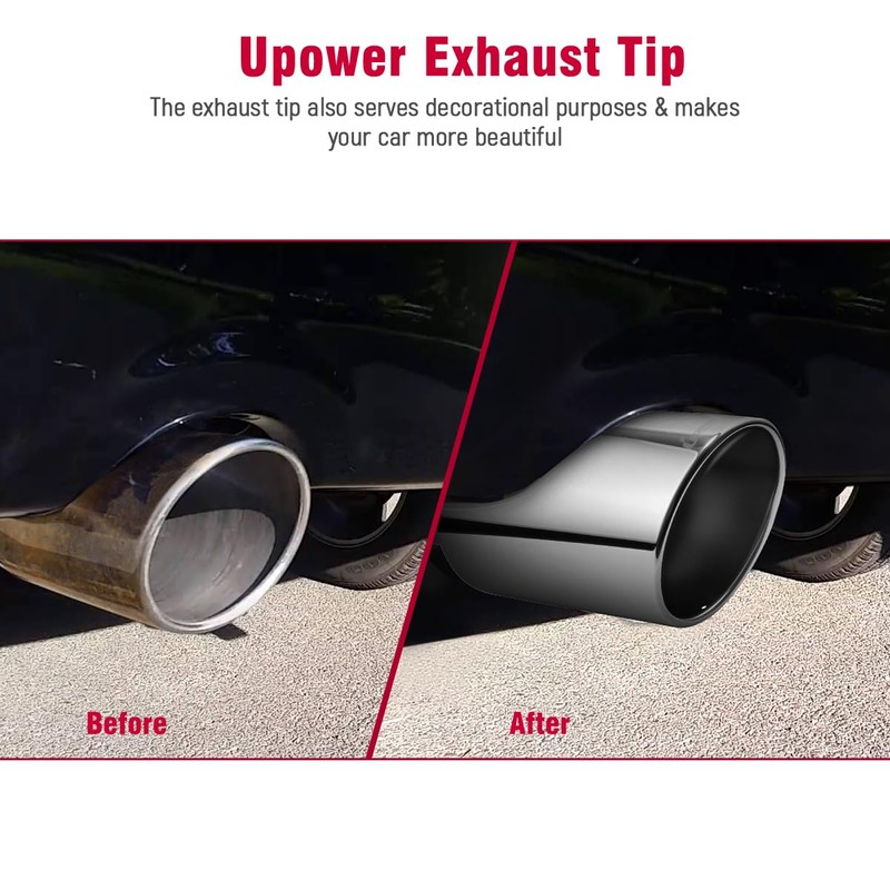 Upower 4 Inch Inlet Exhaust Tip, 4" Inlet 7" Outlet