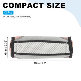 PATIKIL Hand Weights for Women Men 4 Lbs Total (2 Lb Each) Soft Dumbbells with Straps Walking Weight Set for Running Workout Jogging Aerobics Jogging, Orange