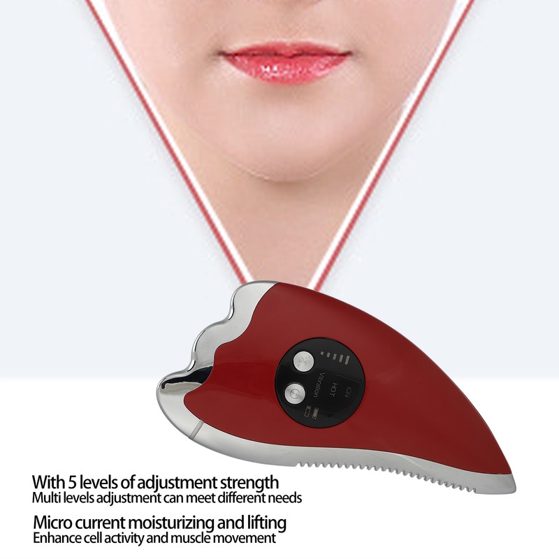 Electric Guasha Massage Tool Microcurrent Face Slimming Machine Beauty Scraping
