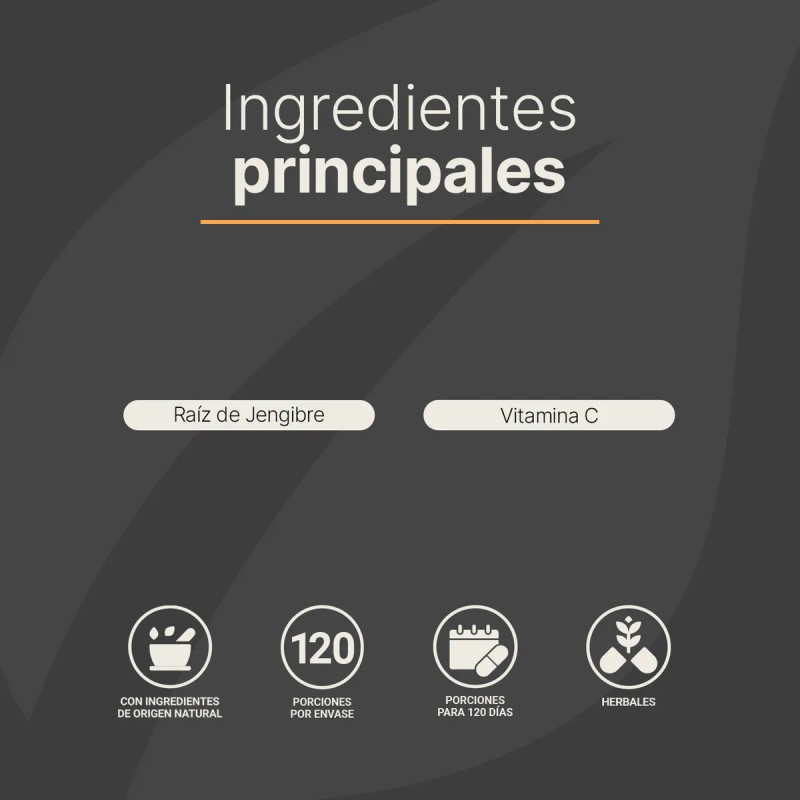Vitamina C Con Jengibre De 120 Cápsulas. C Blend B