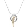 Delight Jewelry Goldtone Large Clear Crystal Lightning Bolt - Cheer