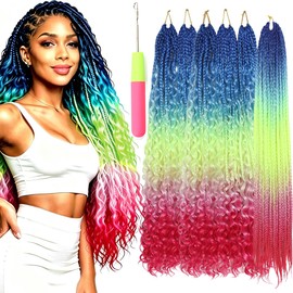 Bohemian Crochet Braid Hair Extension With Curly Ends Goddess Box Braids