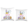 Layla Bunny Ears & Eggs Happy Easter Day Girls Throw