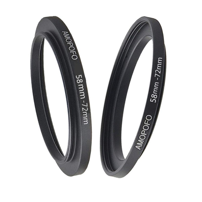 58 mm to 72 mm metal filter ring, 58-72 mm