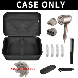 Hair Dryer Case Holder for Shark HD112BRN Hair Blow Dryer HyperAIR IQ 2-in-1 Concentrator, Blow Dryers Storage Pouch Bag for Dyson/for Shark Flexstyle Styler Attachments and Clips, Black-Box Only