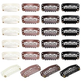 TRKETK Pack of 100 Hair Extensions Clips, U-Shaped Metal Clips, Hair Extension Clips, Wig Clips, 6 Teeth Comb Clips, Snap Clips for Hair Extensions, U Shape Hair Extensions Clips, Accessories, 4
