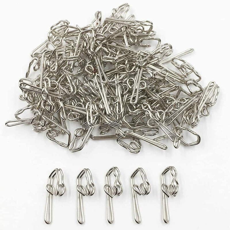 Hooks Pencil Pleat Heavy Duty Silver Hooks Metal Header Tape