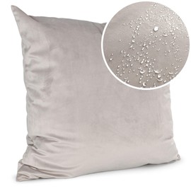ANRO Cushion Cover Cushion Cover Decorative Cushion Sofa Cushion Couch Cushion Velvet Light Grey 40 x 40 cm without Filling