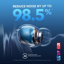 soundcore Liberty 4 NC Earbuds, 98.5% Noise Reduction, Adaptive Noise Cancelling, Hi-Res Sound, 50H Battery, Wireless Charging (Renewed)