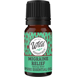 Wild Essentials Migraine Relief 100% Pure Essential Oil Synergy Blend 10ml, Formula for migraine Headaches, Tension, Congestion, stuffy Nose, Cold, M-Grain, Made in USA