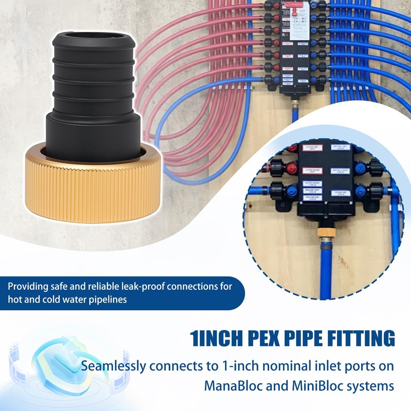 50151 1" PEX Crimp Supply Adapter for Viega ManaBloc and