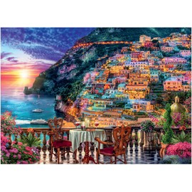 Ravensburger Dinner in Positano Italy 1000 Piece Jigsaw Puzzles for Adults and Kids Age 12 Years Up