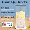US Acrylic Classic Clear Plastic Reusable Drinking Glasses (Set of