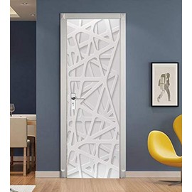 ChezMax Door Stickers Decals 3D Door Murals Peel and Stick, Removable Decorative Vinyl Wallpaper Waterproof Self Adhesive Wall Covers Poster for Home Office Decoration Vivid Palace 30.3"W x 78.7"H